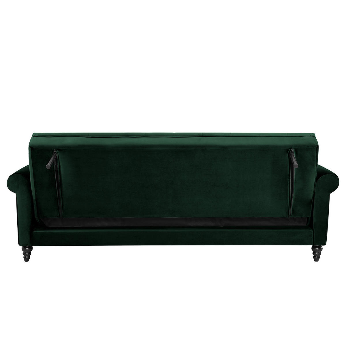 SCHLAFSOFA - Hellbraun/Dunkelgrün, Birkenholz/Textil (220/86/95cm) - home24