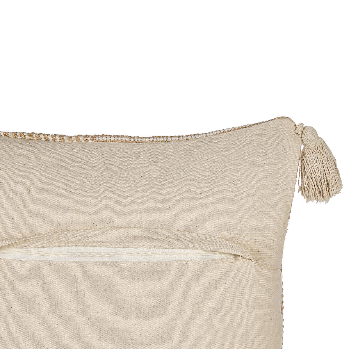 DEKOKISSEN Beige 45/45 cm Aralia - Beige, Naturmaterialen/Textil (45/45cm) - Beliani