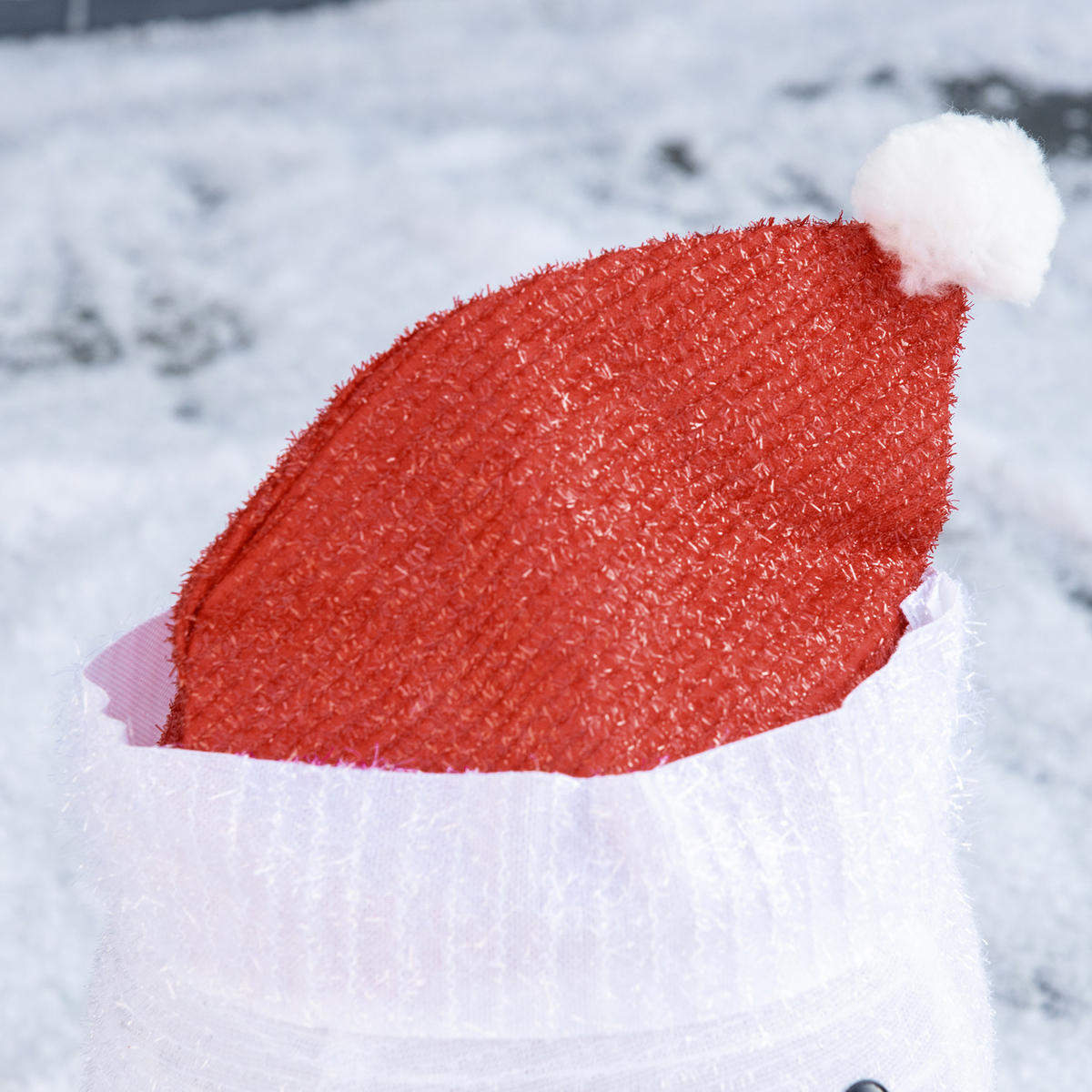 WEIHNACHTS-SCHNEEMANN Grün 30.0/30.0/51.0cm - Grün, Textil (30/51/30cm)