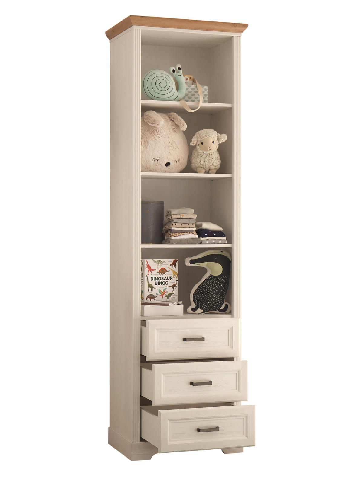 BABYZIMMER Jasmin in Anderson Pine mit Absetzungen in Artisan Eiche 7 teiliges Kinderzimmer Komplett Set - Beige/Braun, Holzwerkstoff (80/200/120cm)