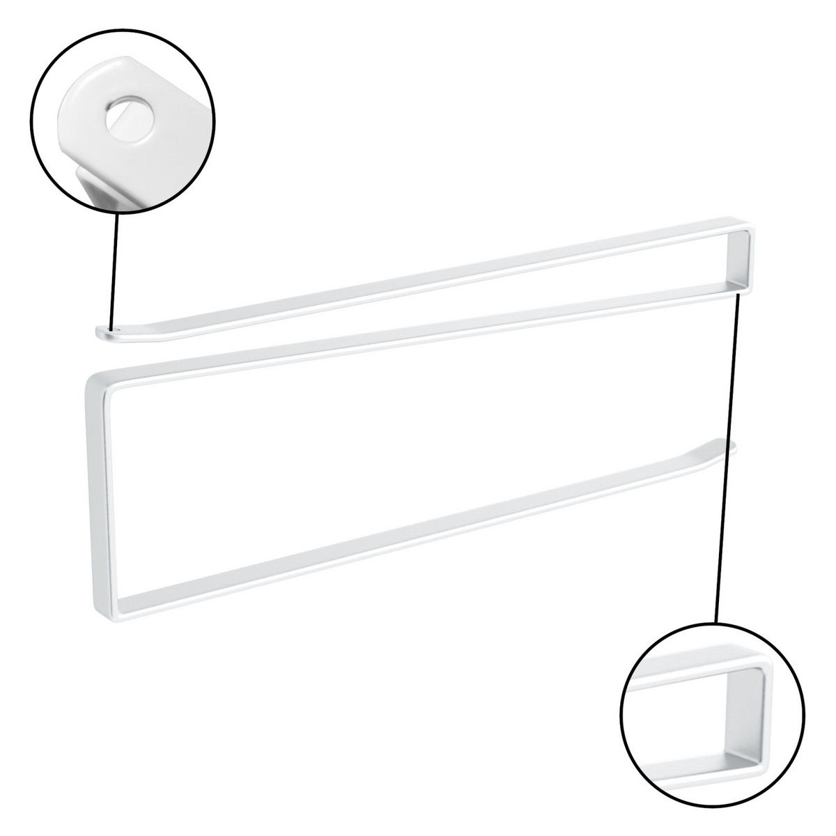 PAPIERROLLENHALTER (2-tlg. Set) - Weiß, Metall (1.1/10/26cm) - Intirilife