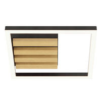 LED DECKENLEUCHTE Calma Schwarz/Holz 27,5/27,5/4,7 cm - Multicolor, Holz (27.5/27.5/4.7cm) - Brilliant