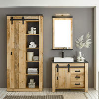 BADMÖBEL-SET 3-TLG. Shelton-61 - Braun, Holzwerkstoff (208/210/43cm) - Lomado