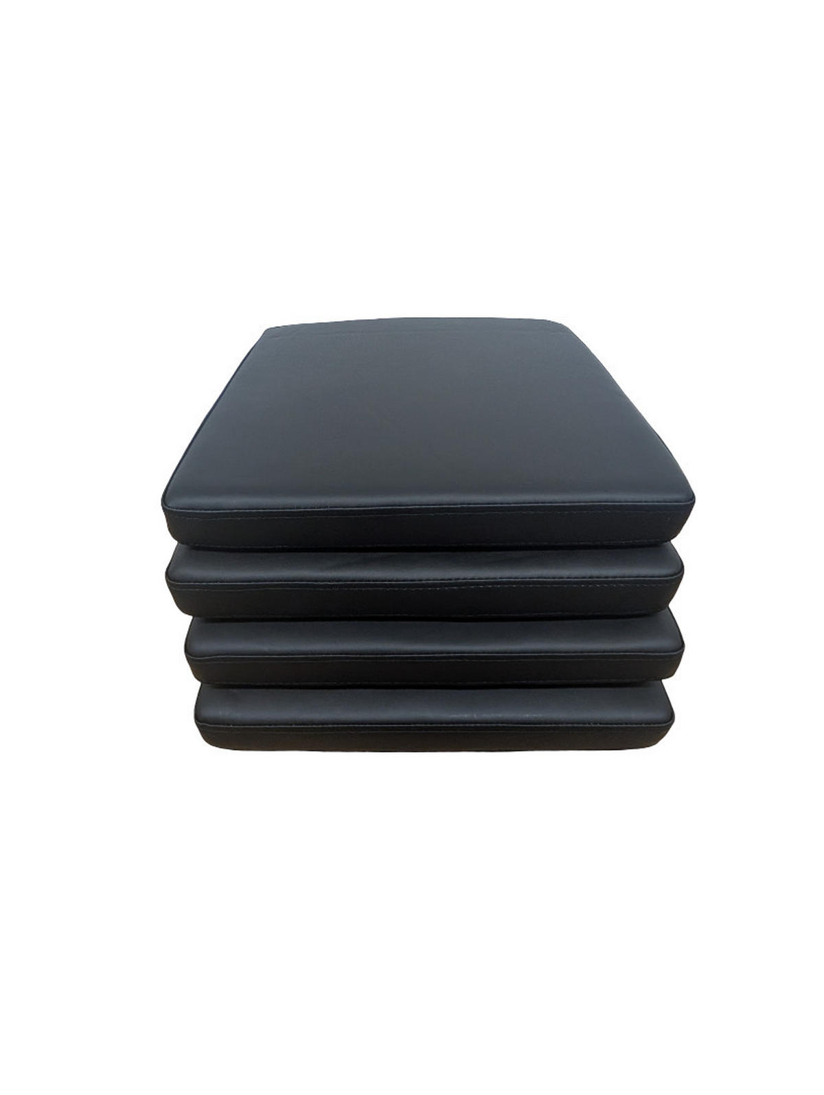 SITZKISSEN Larissa PUs 4 Set - Schwarz, Textil (42/46/5cm) - Sedex