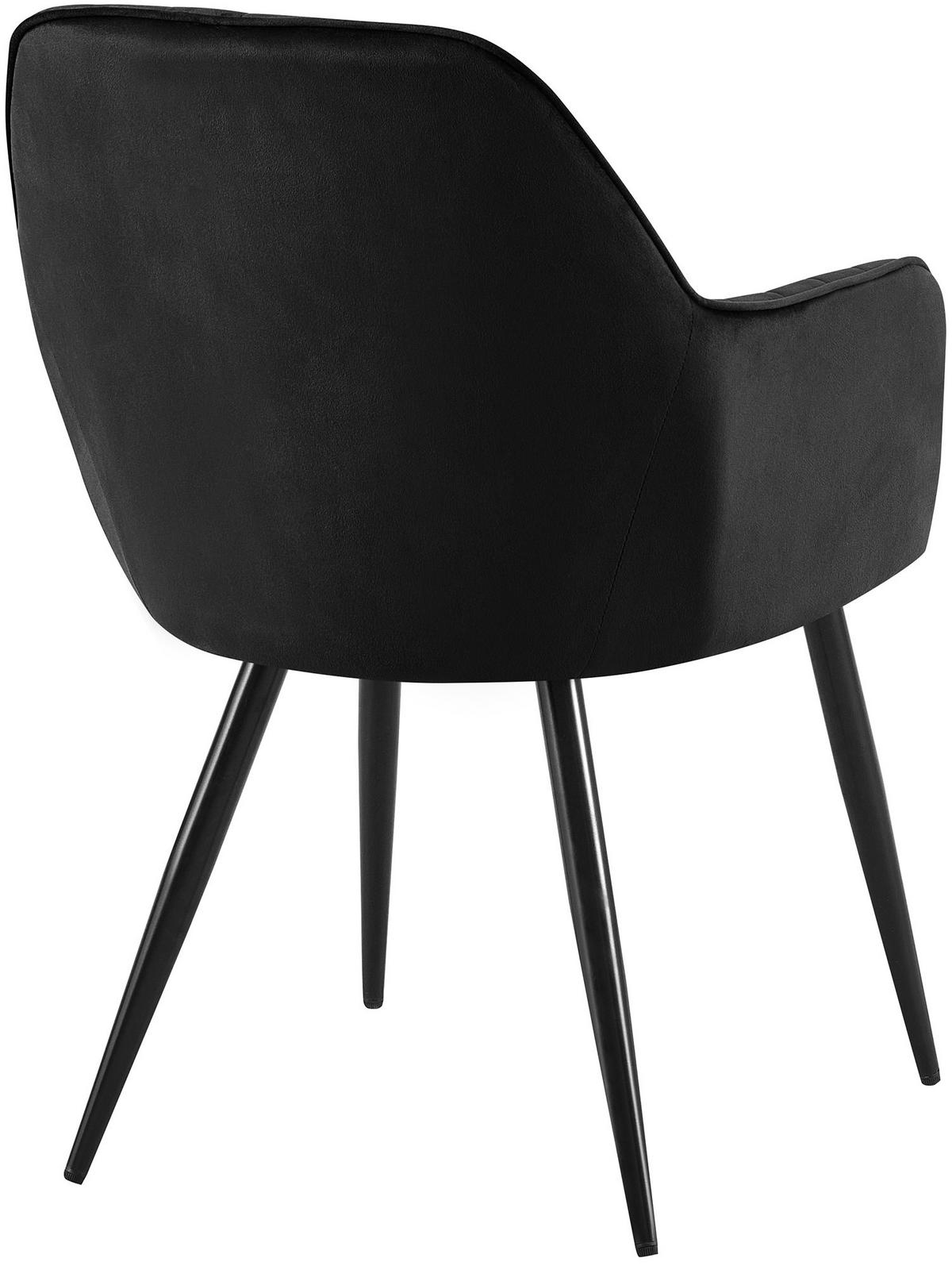 ARMLEHNENSTUHL Metall Schwarz - Schwarz, Metall (60/57/86cm) - CLP