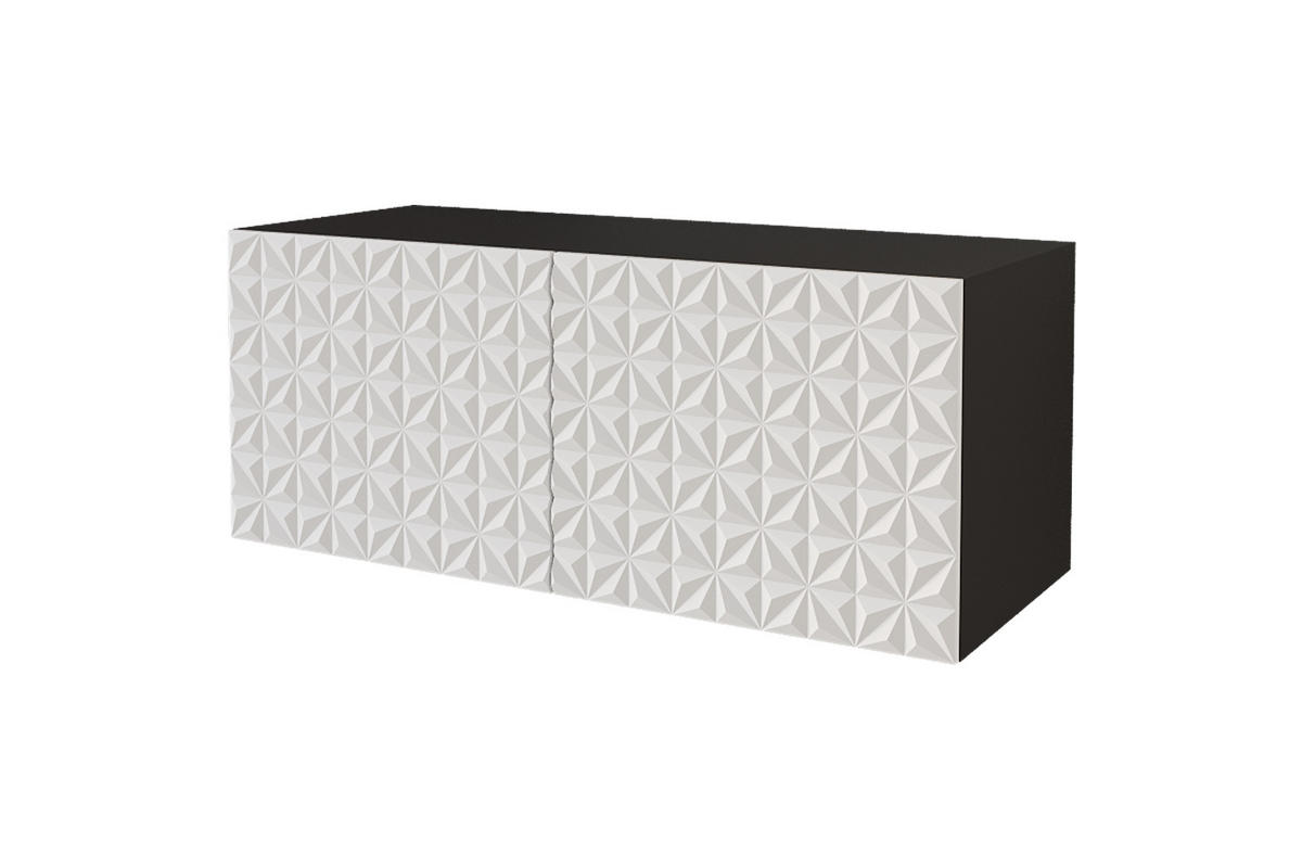 LOWBOARD VIRA-W 100x40x41 cm - Schwarz / Weiß - Weiß, Holzwerkstoff (100/40/41cm) - ALTDECOR