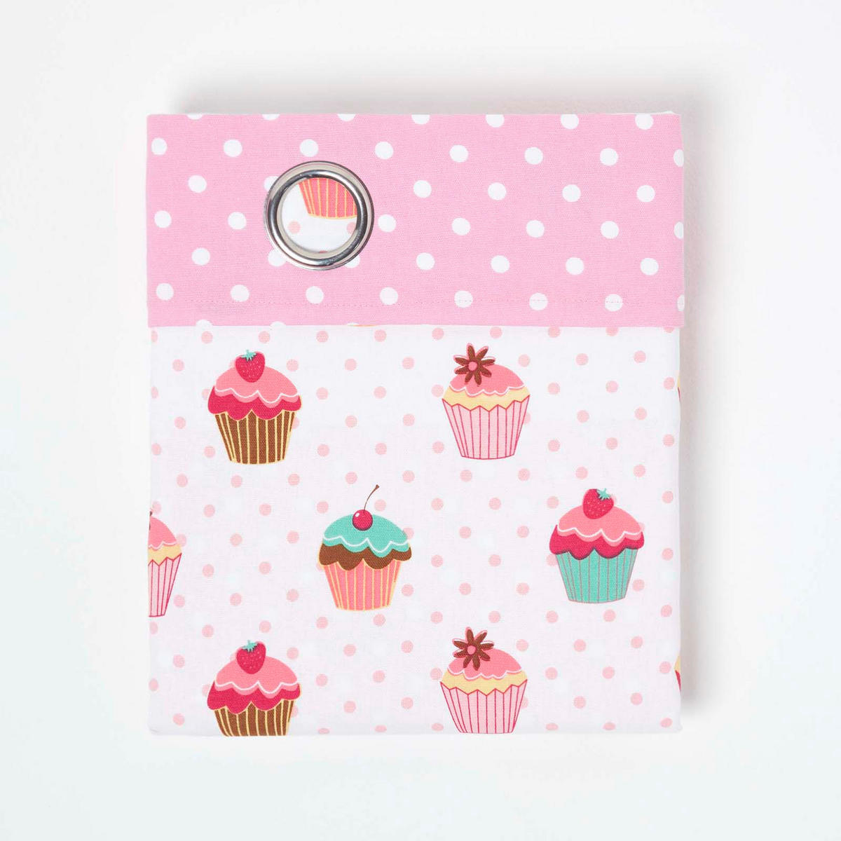 ÖSENVORHANG Cupcakes blickdicht 2er-Set, 137/228 cm - Rosa, Textil (137/228cm) - Homescapes