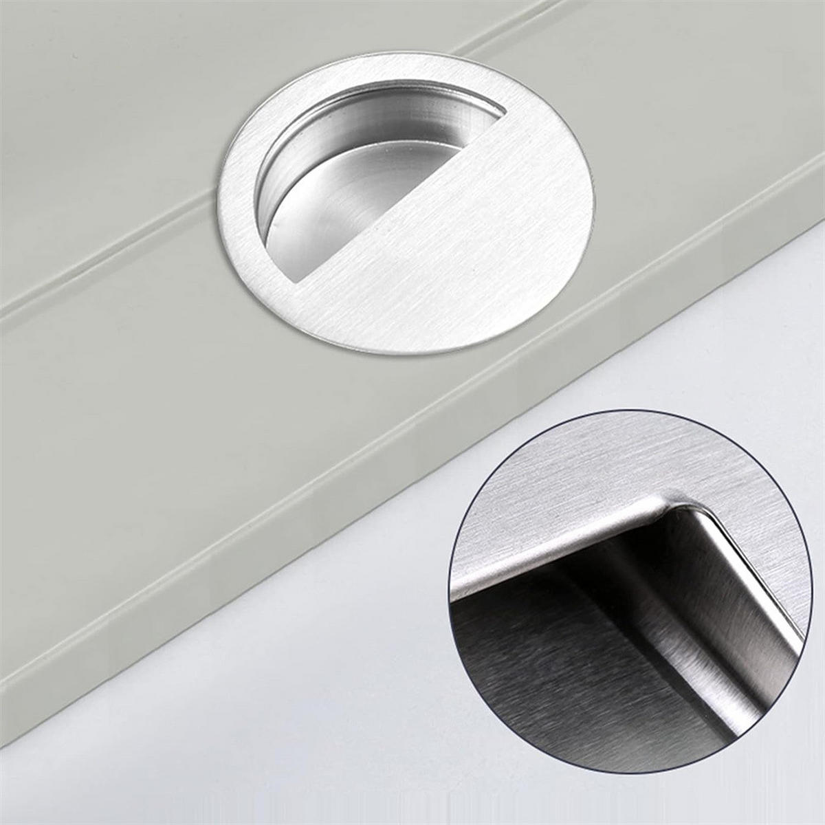 MÖBELGRIFF Silber 4er-Set 50 mm - Silberfarben, Metall (5/5/5cm)