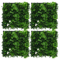 KÜNSTLICHE PFLANZENWAND 4er Set 50x50 cm Kunstpflanzen Wand Innen Aussen Grün White Jasmine - Weiß/Grün, Kunststoff (50/50/8cm) - ECD-Germany