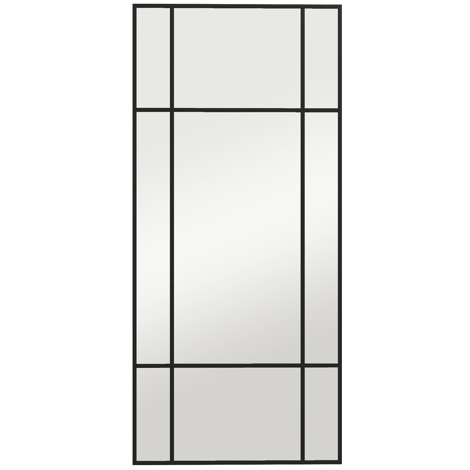 Homcom Wandspiegel Schwarz 2x110x50 cm