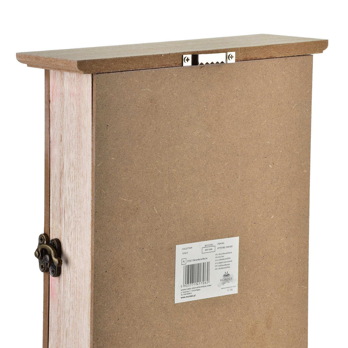 SCHLÜSSELKASTEN Stacy Weiß 19.5/6/24.5 cm Holz - Weiß, Holz (6/24.5/19.5cm) - Mondex