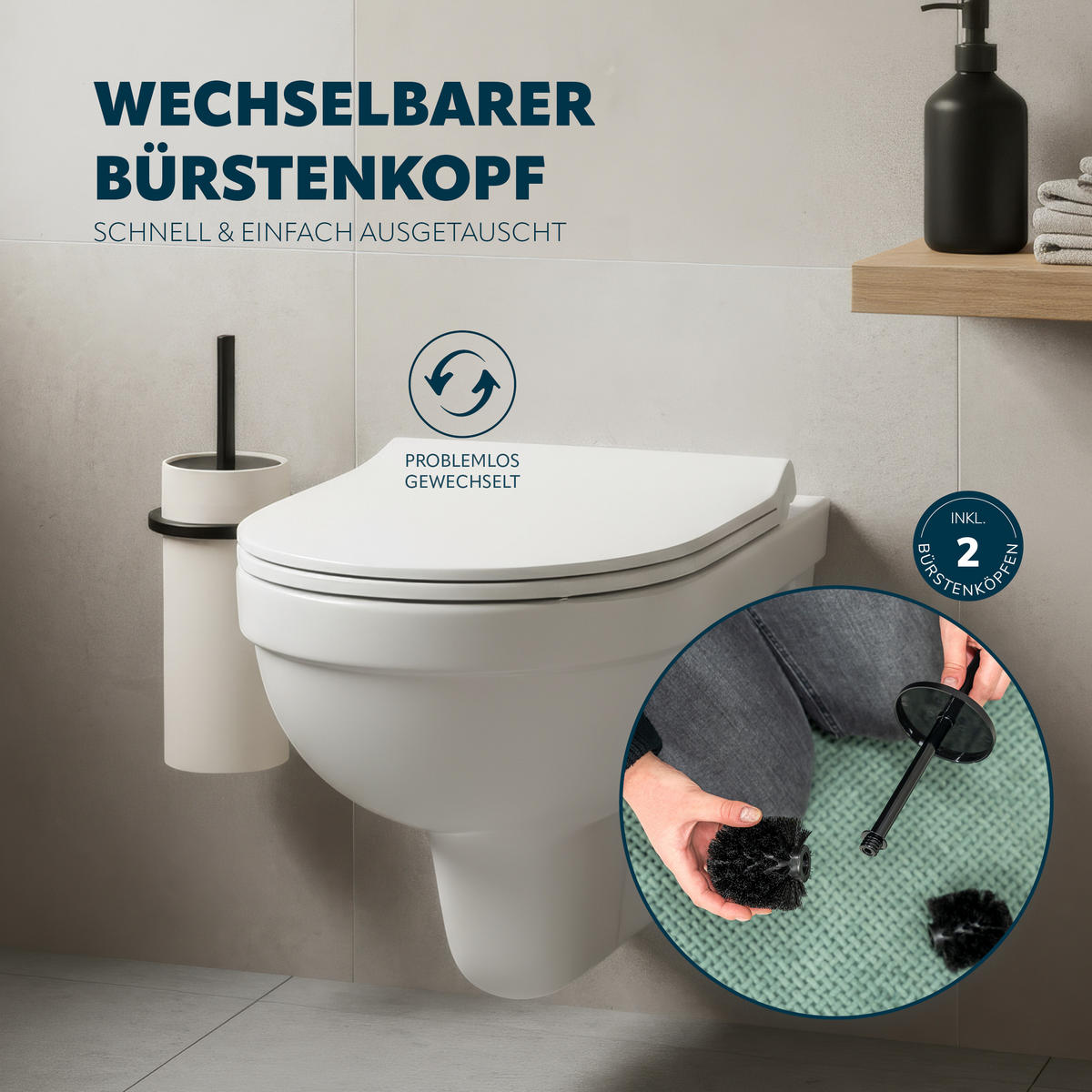 WC-GARNITUR SAVONA, beige, Kunststoff - Beige, Kunststoff (12/36.5/13cm) - bremermann