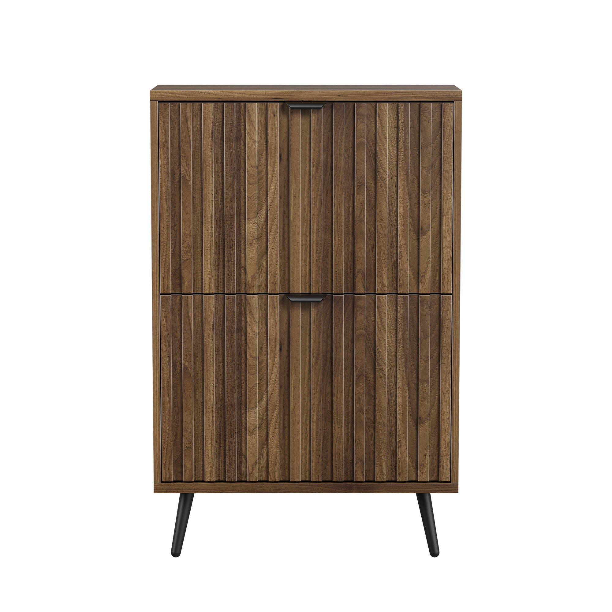 SCHUHSCHRANK Walnuss 60/24/95 cm - Walnussfarben, Holzwerkstoff (60/95/24cm) - PANGIVO