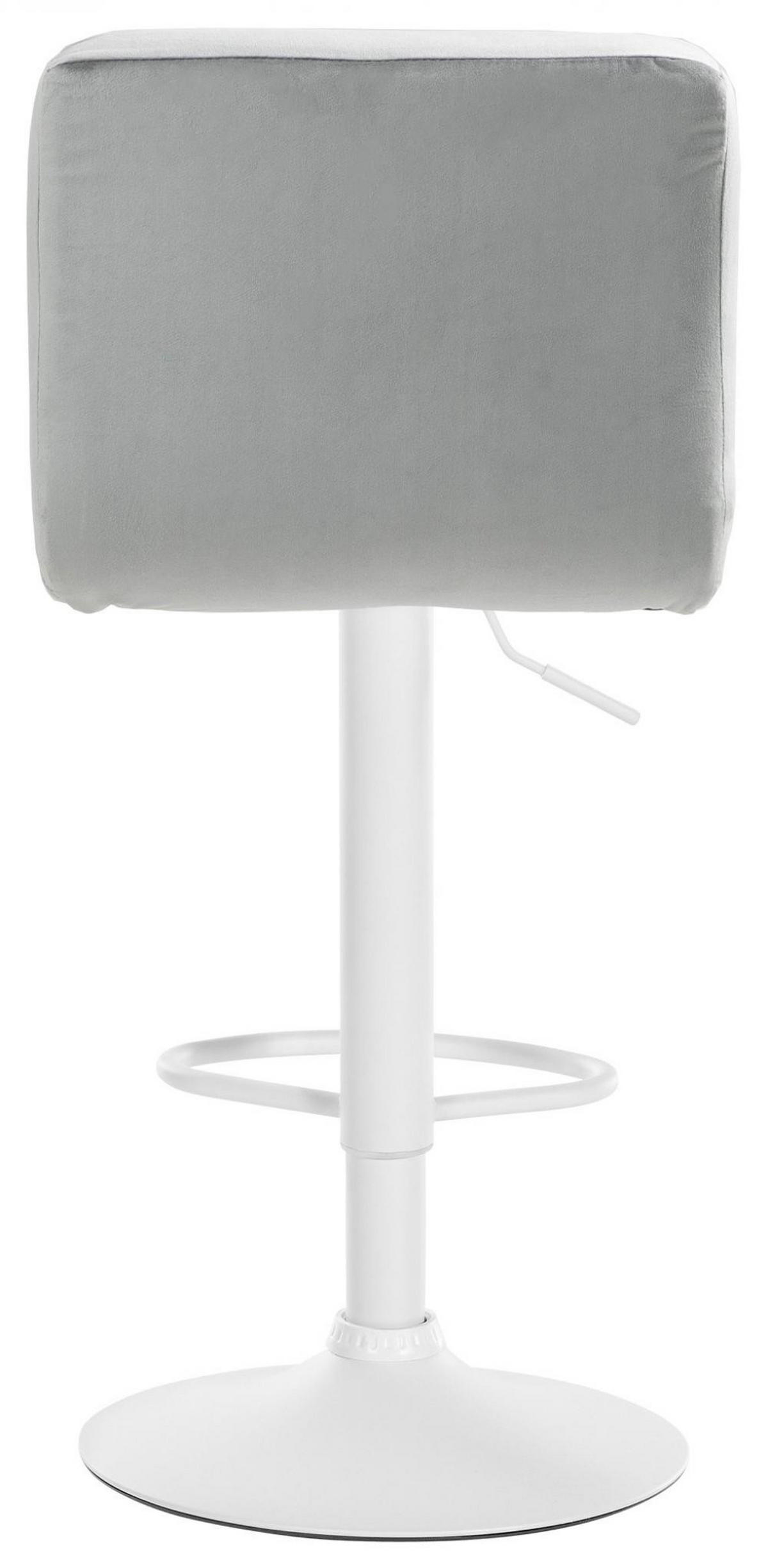 BARHOCKER Samt grau - Weiß/Grau, Textil/Metall (46/94/47cm) - CLP