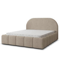POLSTERBETT FLUSSO 160x200 cm mit Bettkästen - Beige - Beige, Holz (160/200cm) - MASSENO