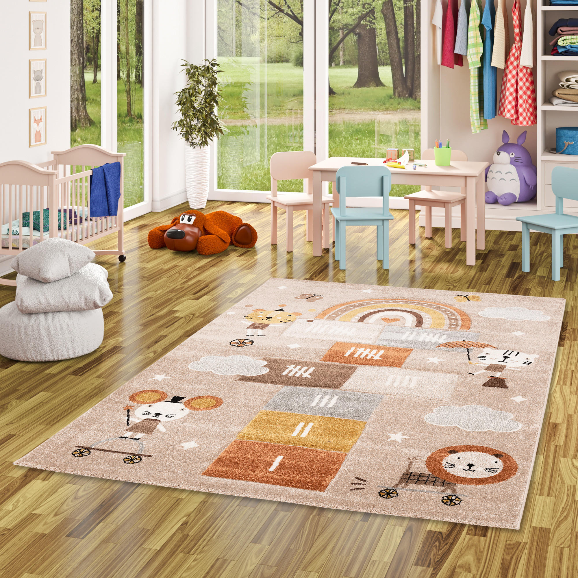 KINDER TEPPICH MAUI KIDS SPIELWELT - Beige, Textil (140/200cm) - Pergamon