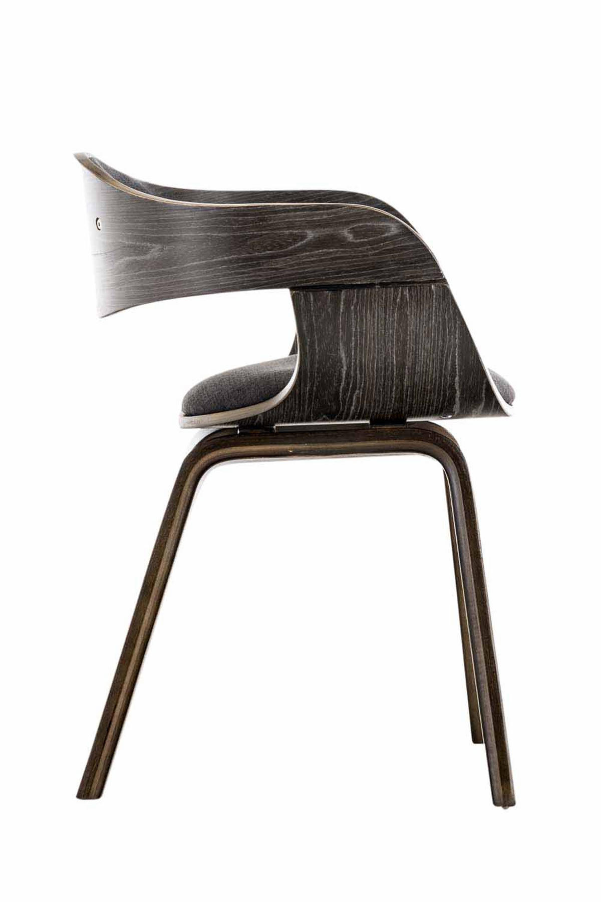 ARMLEHNENSTUHL Stoff Grau/Dunkelgrau - Dunkelgrau/Grau, Holz/Textil (49/73/46cm) - CLP