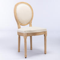 ESSZIMMERSTUHL 2er-Set mit Leinenbezug und Holzrahmen, Beige - Beige, Textil (59.5/95/49cm)