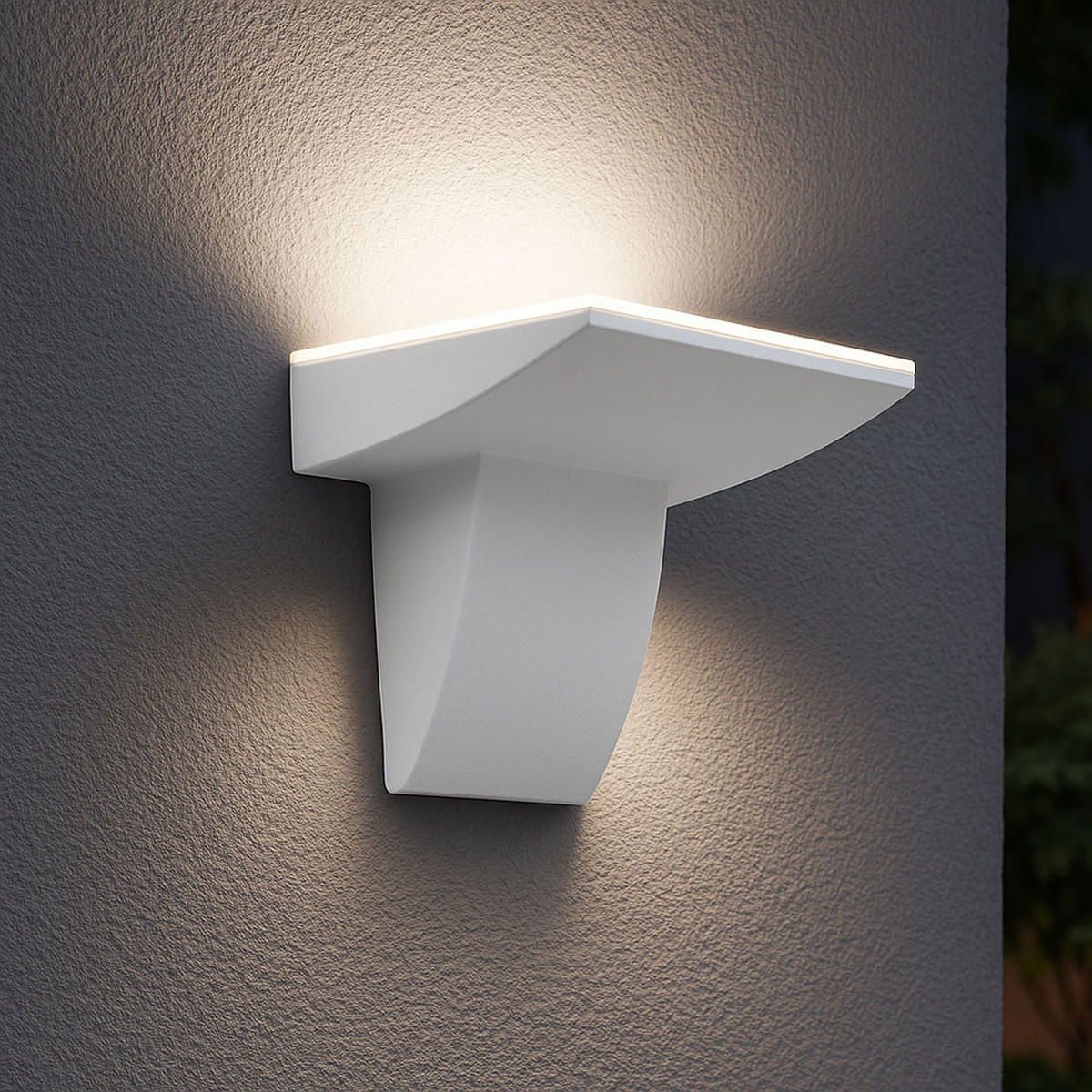 LED AUSSEN-WANDLEUCHTE Fontela Weiß - Weiß, Metall (14/17.5/24cm)