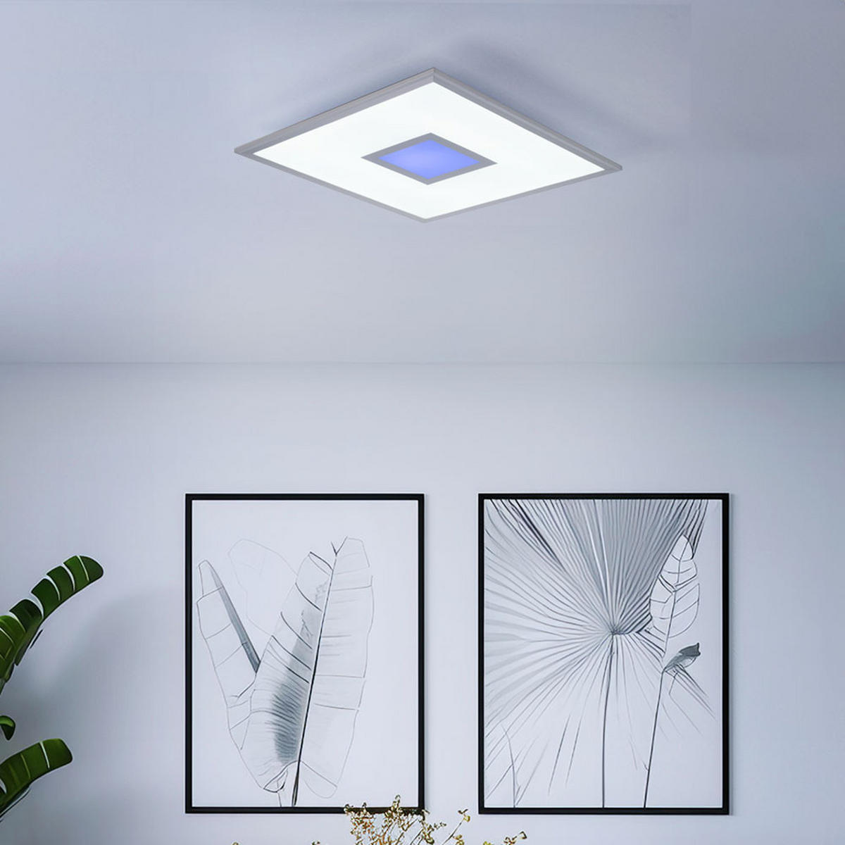 LED DECKENLEUCHTE Metall Silber - Silberfarben, Metall (45/45/6cm)