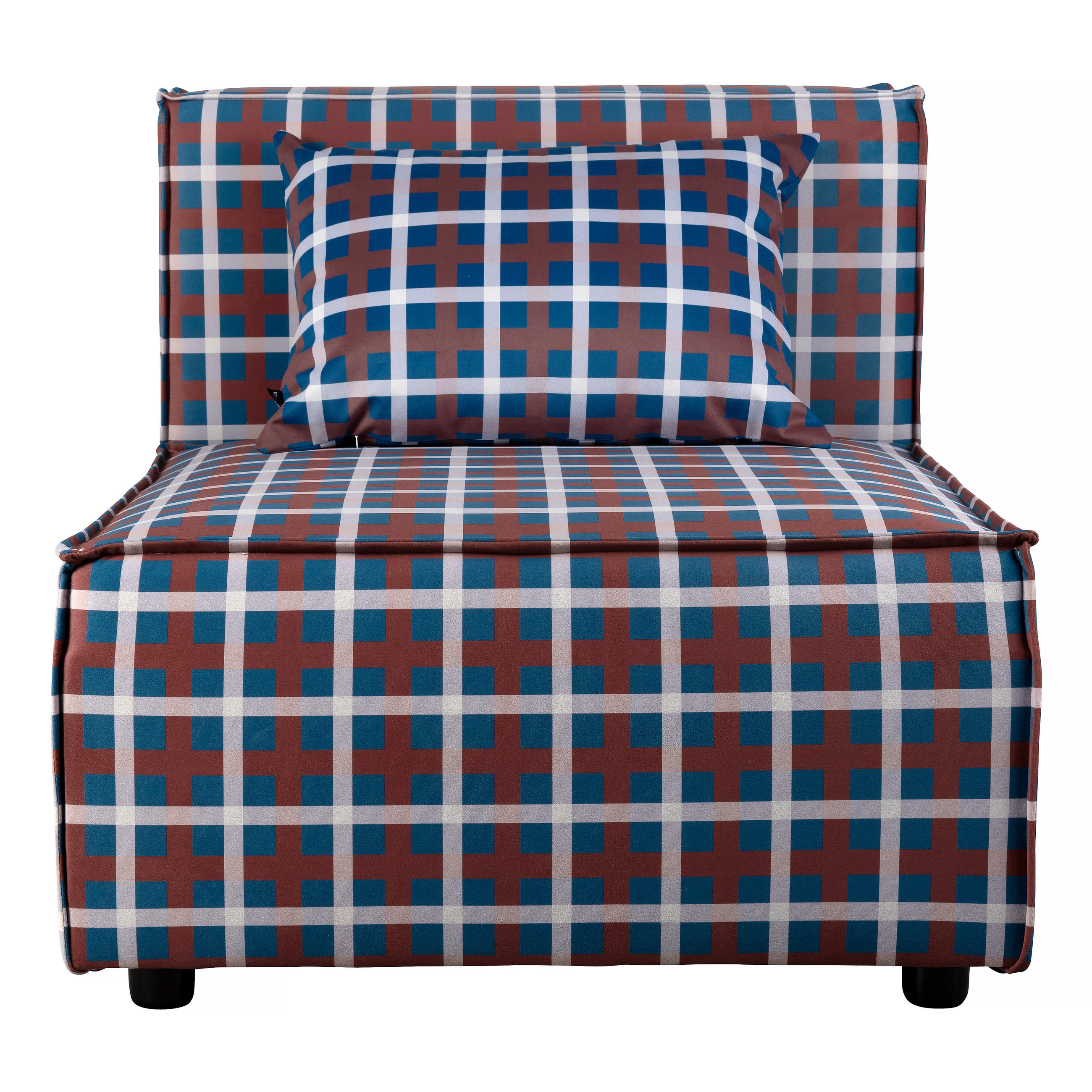 LOUNGE-SESSEL HARPER - Blau, Holz (80/65/100cm) - RNT By Really Nice Things