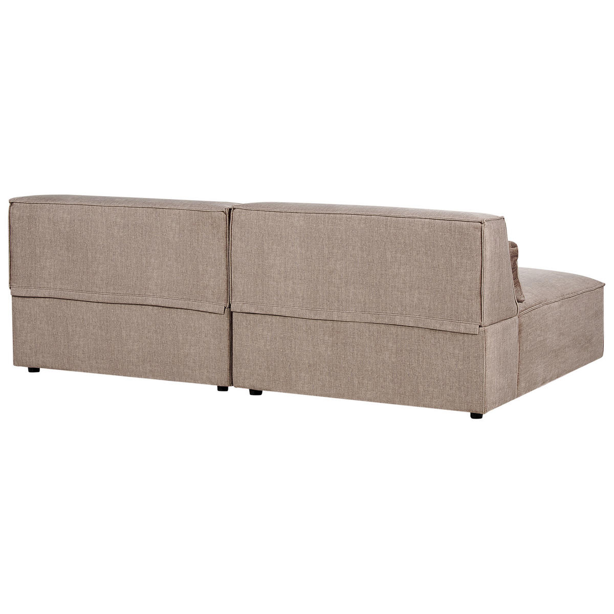 2-SITZER-SOFA hellbraun ohne Armlehnen Hellnar - Braun, Textil (204/70/126cm) - Beliani