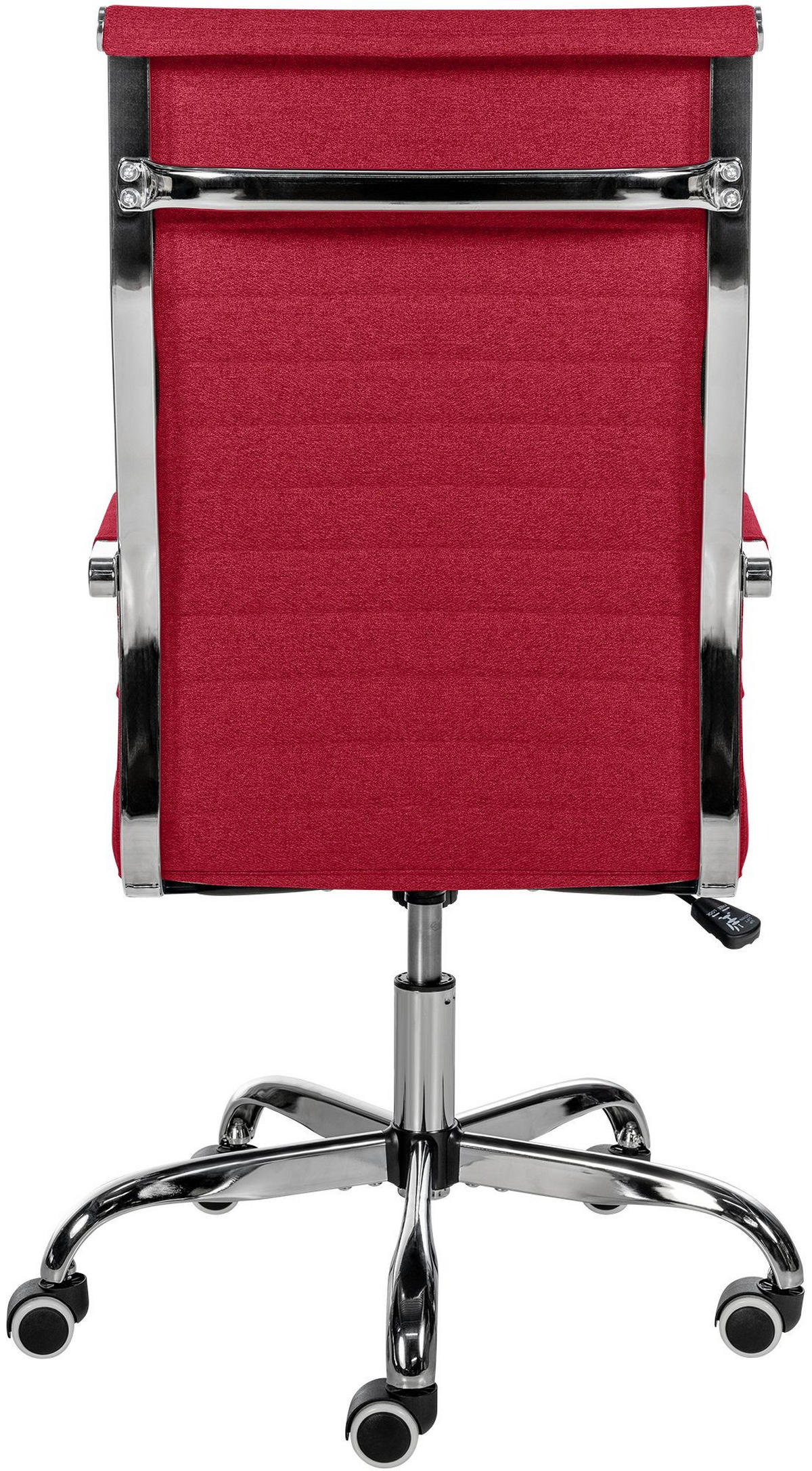 DREHSTUHL Stoff rot - Chromfarben/Rot, Textil/Metall (51/98/63cm) - CLP
