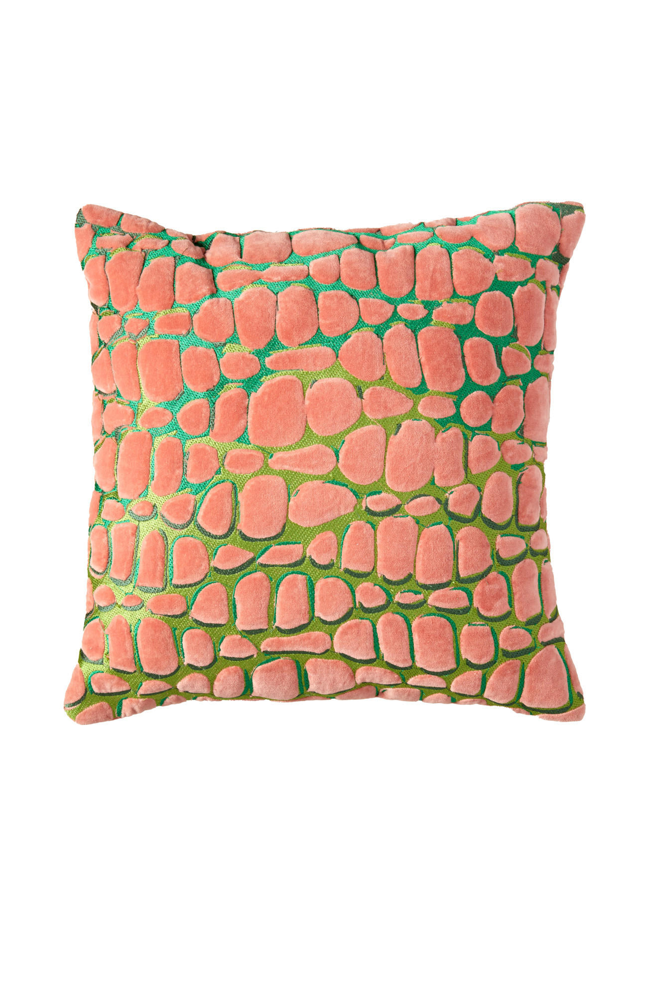 DEKOKISSEN Tomba Grün 45/45/10 cm - Grün, Textil (45/45cm) - Light & Living