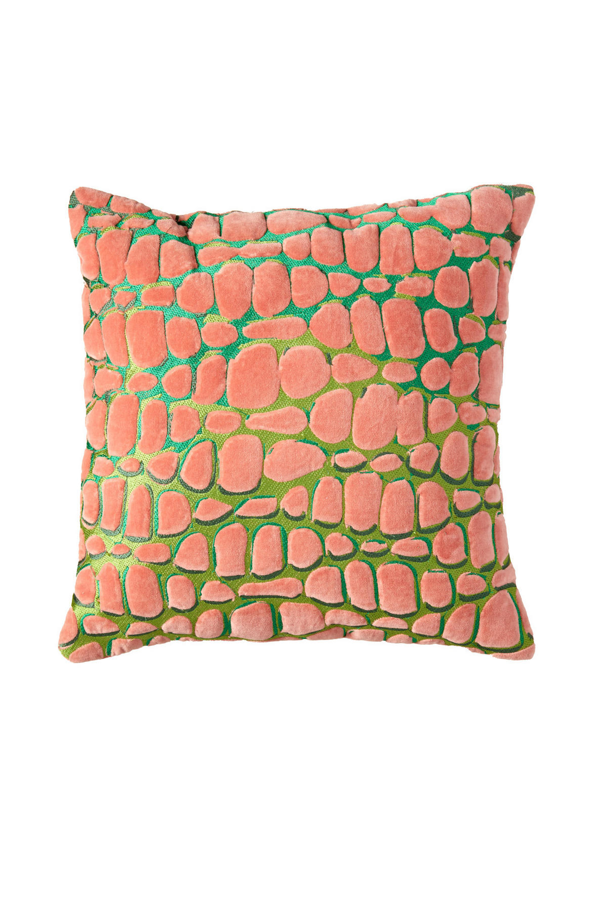 DEKOKISSEN Tomba Grün 45/45/10 cm - Grün, Textil (45/45cm) - Light & Living