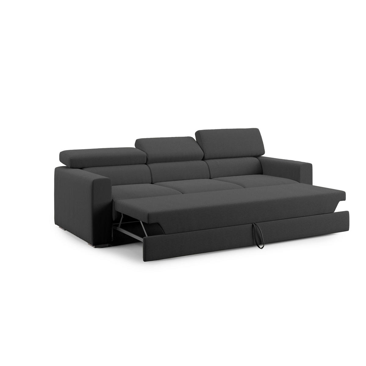 LINEARSOFA Dylan - Anthrazit, Textil (240/74/100cm) - Divani.store