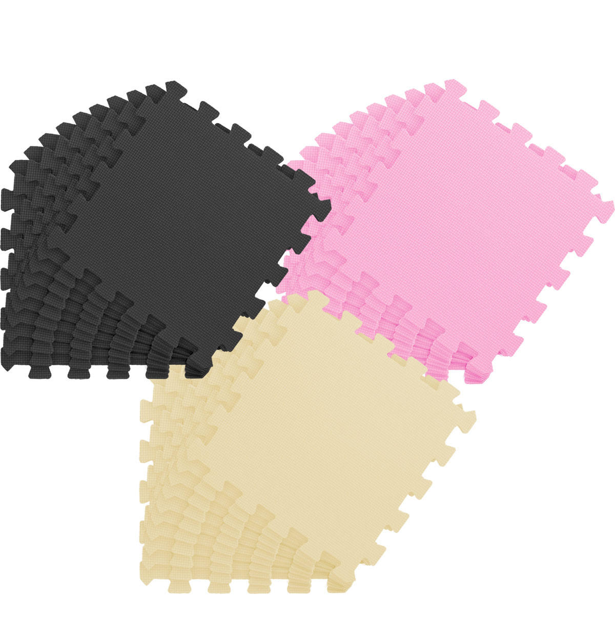 SPIELMATTE ab Null - 270/90 cm Puzzlematte Schwarz - Multicolor, Kunststoff (30/30cm) - Littletom
