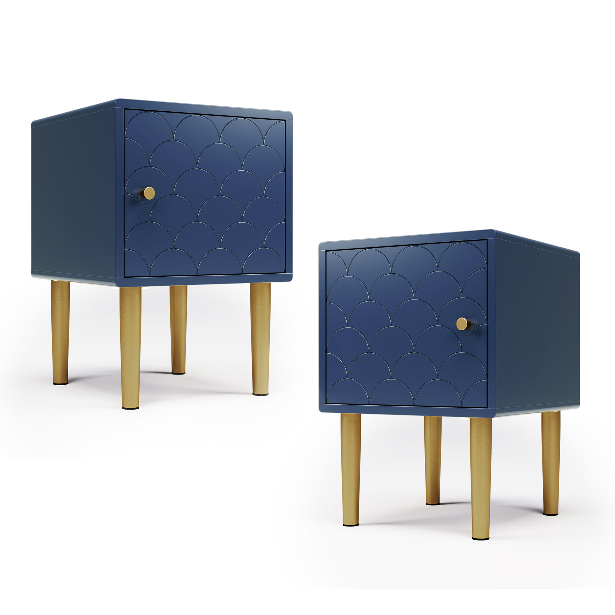 Kaket Nachtschrank Dunkelblau 35x50x35 cm