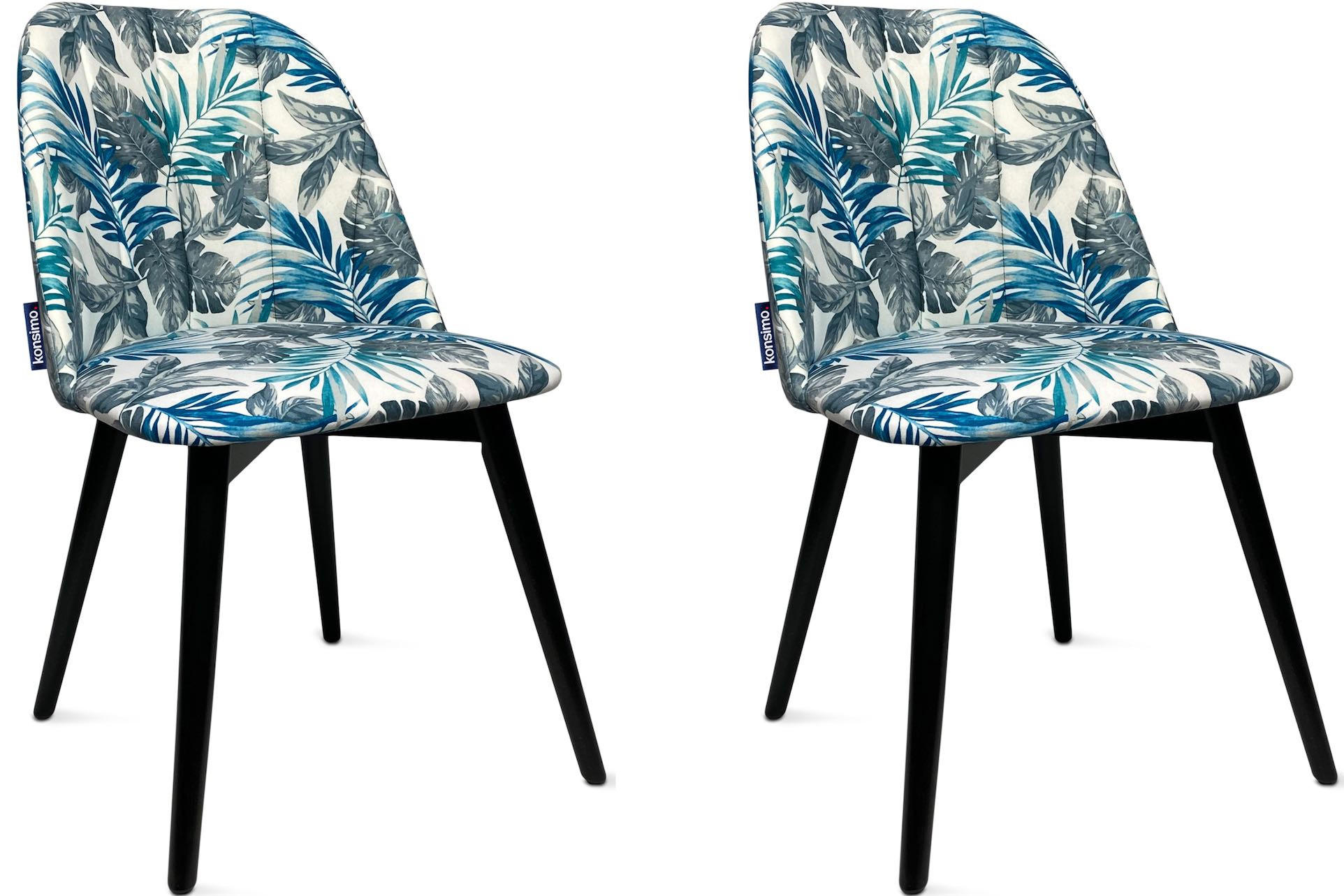 Konsimo® Esszimmerstühle Beige, Blau 48x86x44 cm