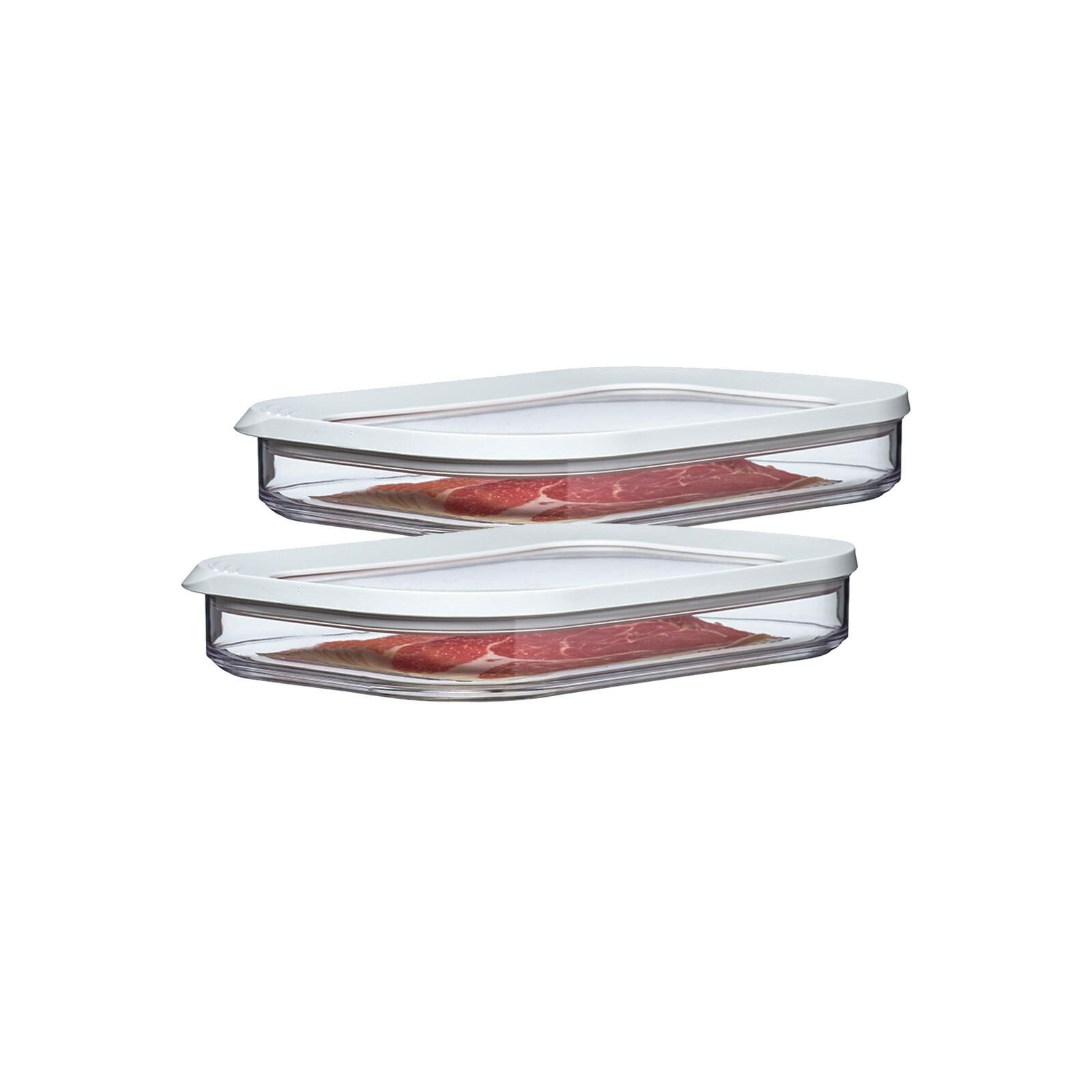 AUFSCHNITTDOSEN Modula transparent 550 ml 2er Set - Transparent, Kunststoff (16/3.7/1cm) - Mepal