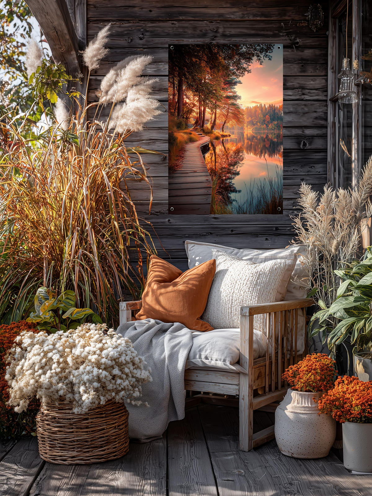 GARTEN-POSTER 60x90 cm Gartendeko: Herbst - Braun, Kunststoff (60/90/2cm) - artissimo