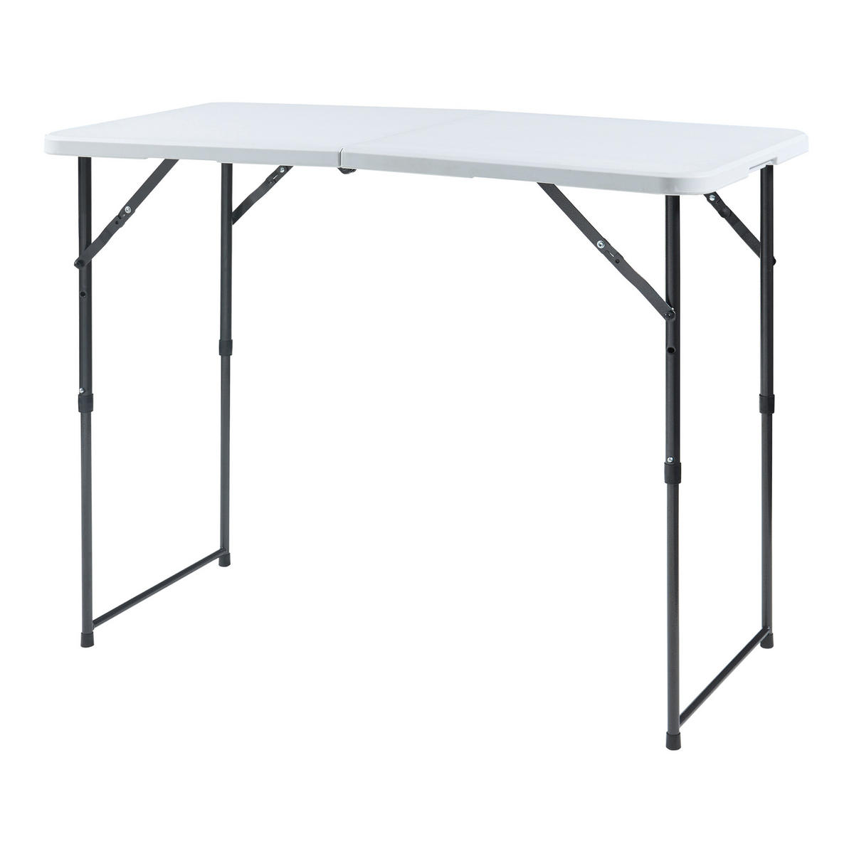 KLAPPTISCH Adelfia - Weiß, Kunststoff/Metall (120/60/90cm) - [en.casa]
