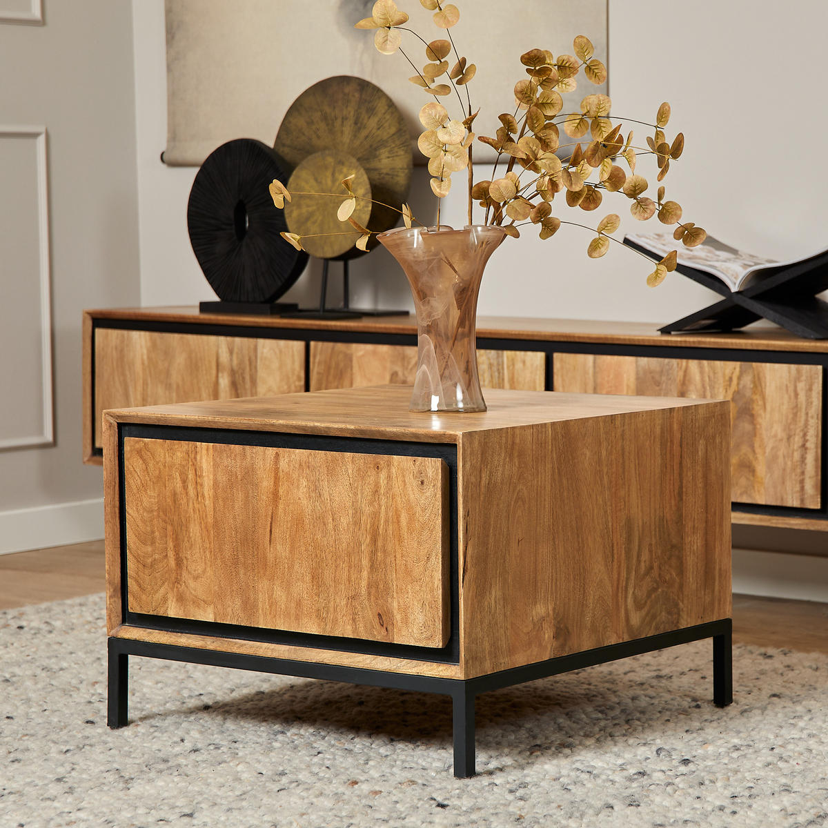 BEISTELLTISCH Hardwood Mangoholz 60 cm / 60 cm Natur - Naturfarben, Holz (60/60/40cm) - Villa Möbel