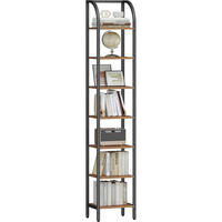 BÜCHERREGAL 7E Braun-Schwarz 30 x 33,6 x 208,5 cm - Braun, Metall (33.6/209/30cm)