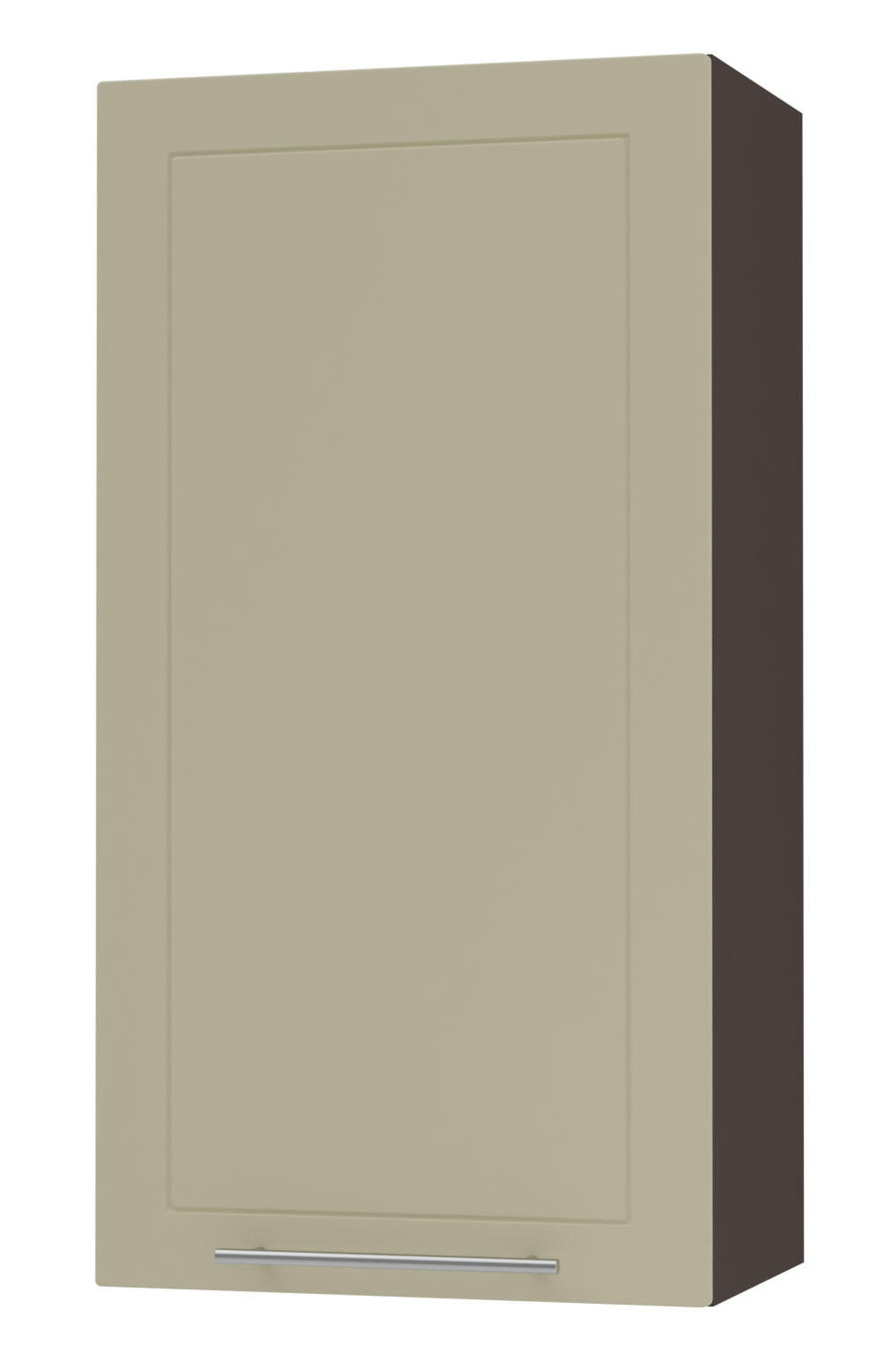 Feldmann-Wohnen Küchenhängeschrank Creme, Dunkelgrau 60x96x32.5 cm
