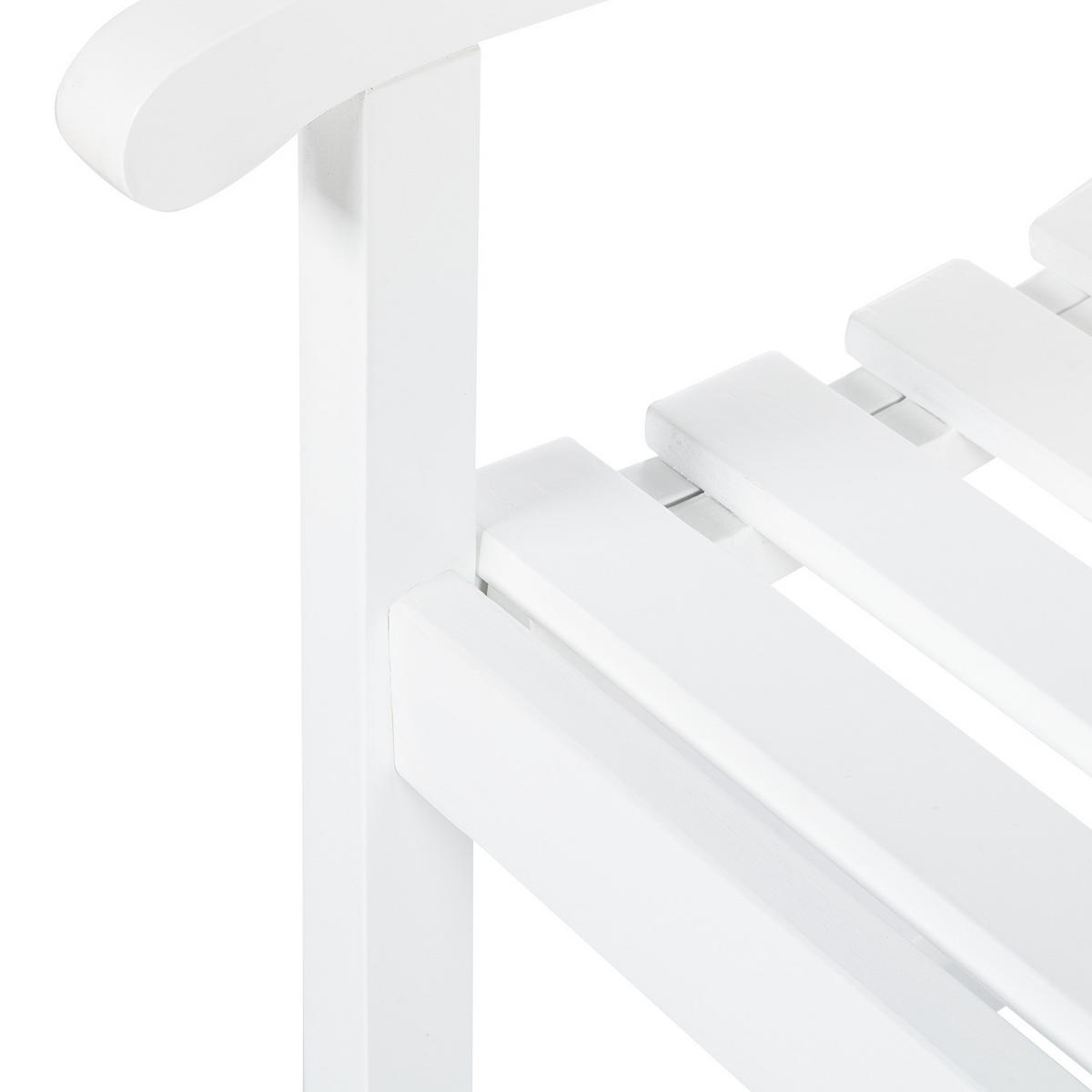 GARTENBANK - Akazie massiv - Weiß, Holz (128/88/60cm) - home24