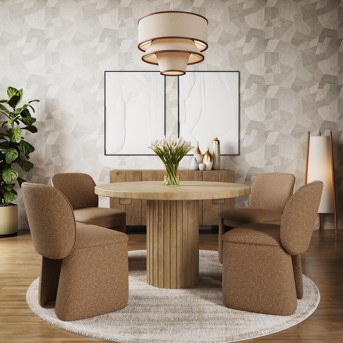 ESSZIMMERSTUHL LEITH Orange 54x61x83 cm - Orange, Textil (54/83/61cm) - FURNLUX