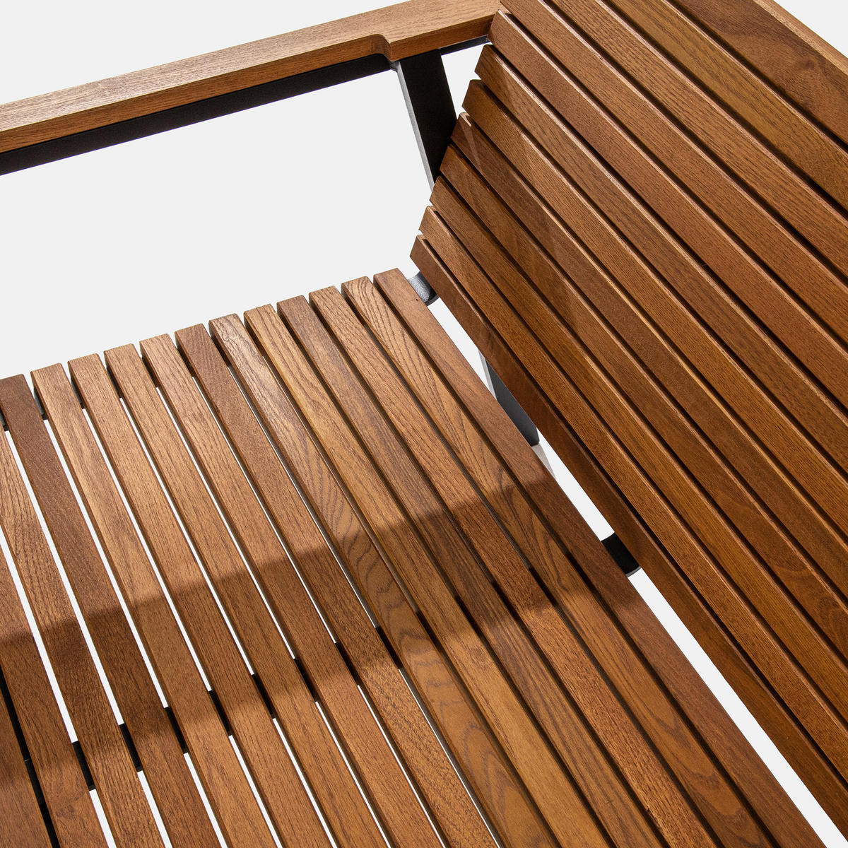 GARTENBANK ARIATO - Anthrazit/Braun, Holz/Metall (134/77/73cm) - KONSIMO®