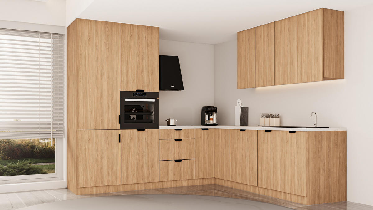 WINKELKÜCHE 265 x 225 cm - Sorento KS15-M265 - in Sonoma Eiche - Sonoma Eiche, Holz (490/247/52cm)