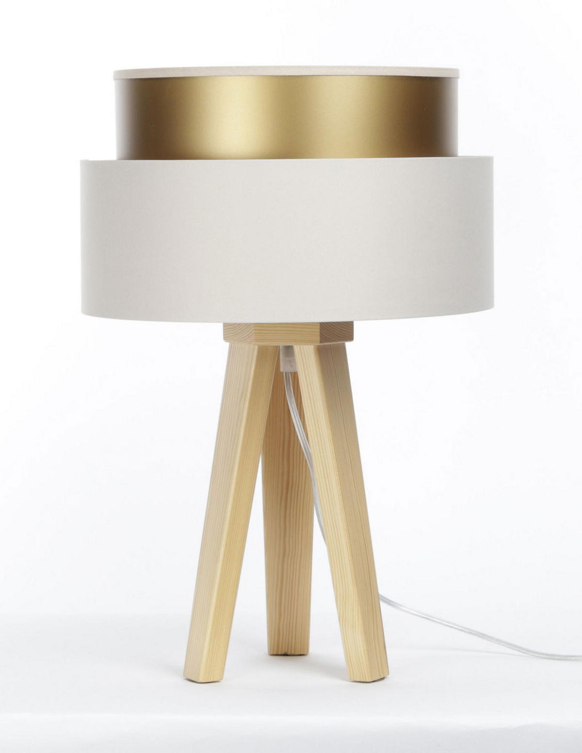 TISCHLAMPE Gold 30/45 cm - Beige, Kunststoff (30/0.7/45cm) - ONZENO
