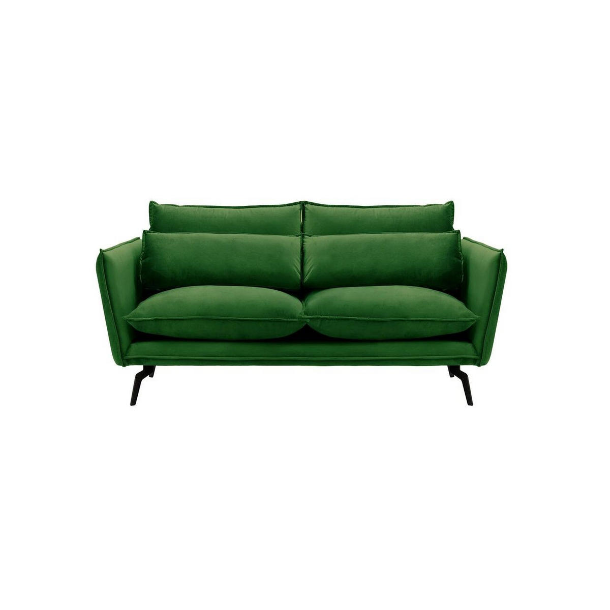 SOFA Layla 2,5-Sitzer-Velluto 10 - Grün, Holz/Textil (197/95/98cm)