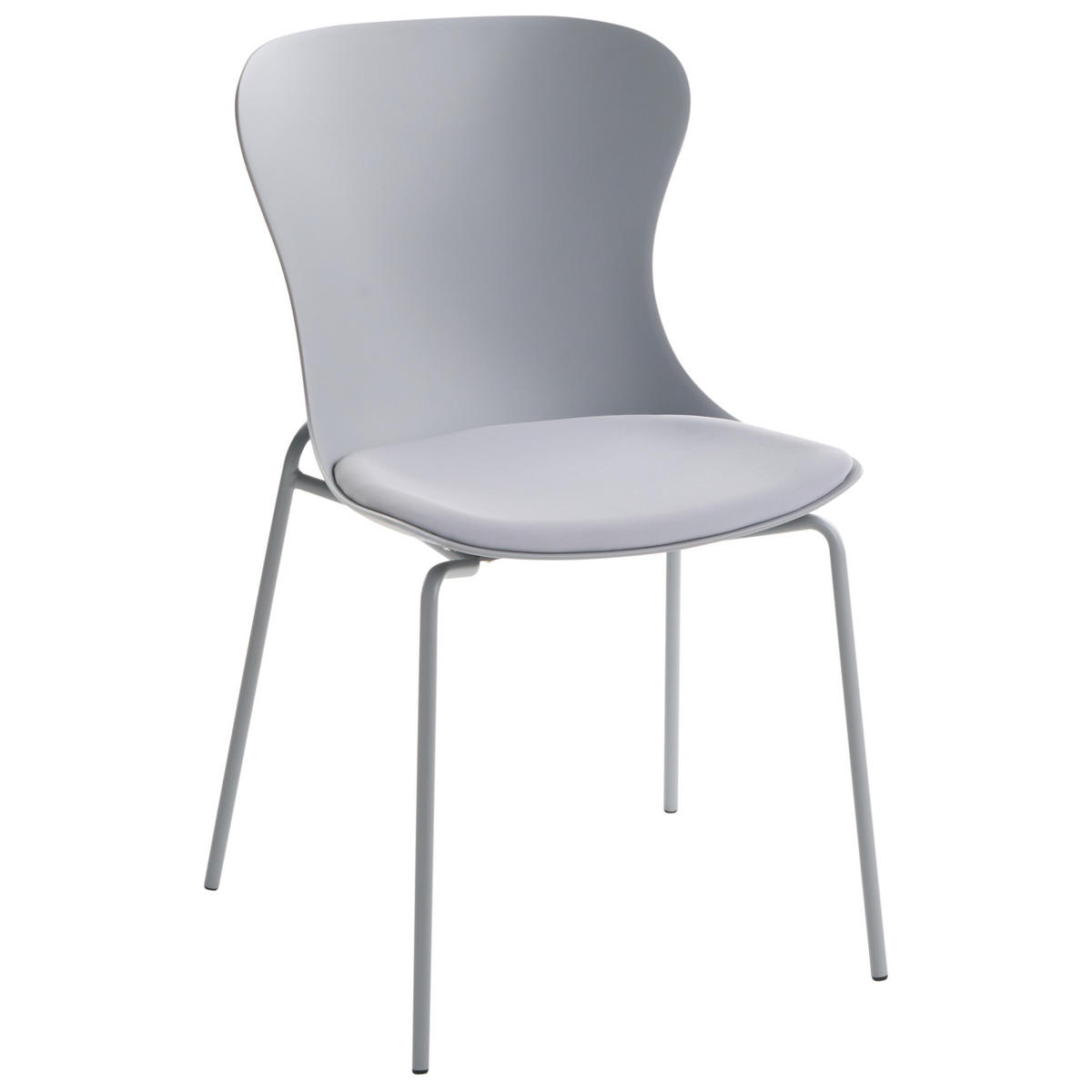 ESSZIMMERSTUHL 2er-Set Grau Pitsburg - Grau, Kunststoff (49/84/52cm) - Beliani