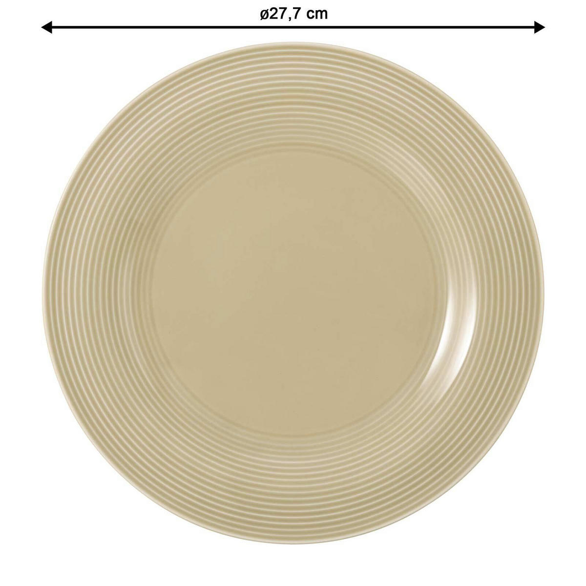 SPEISETELLER Beat Color Glaze Sandbeige ø 27,7 cm 6er Set - Beige, Keramik (27.7cm) - Seltmann Weiden