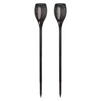 LED AUSSENLEUCHTE Fackel Schwarz - Schwarz, Kunststoff (12/12/97.5cm)