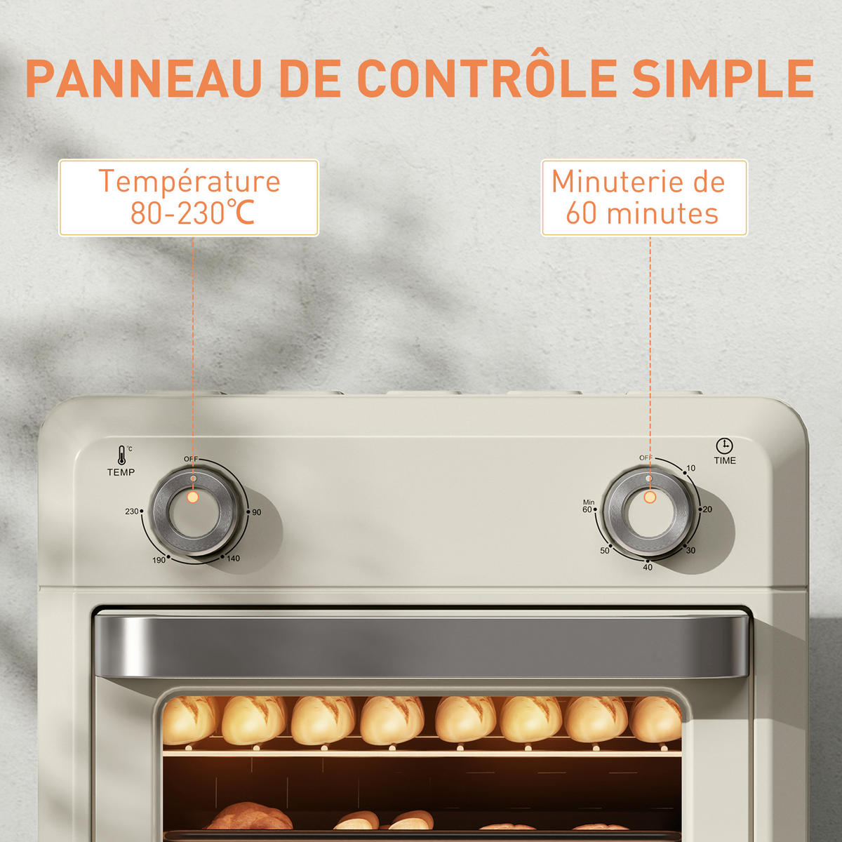 HEISSLUFTFRITTEUSE DE-17435 10L, 1000W mit Temperaturregelung - Creme, Metall (27.2/29.8/32cm) - ComfortXL
