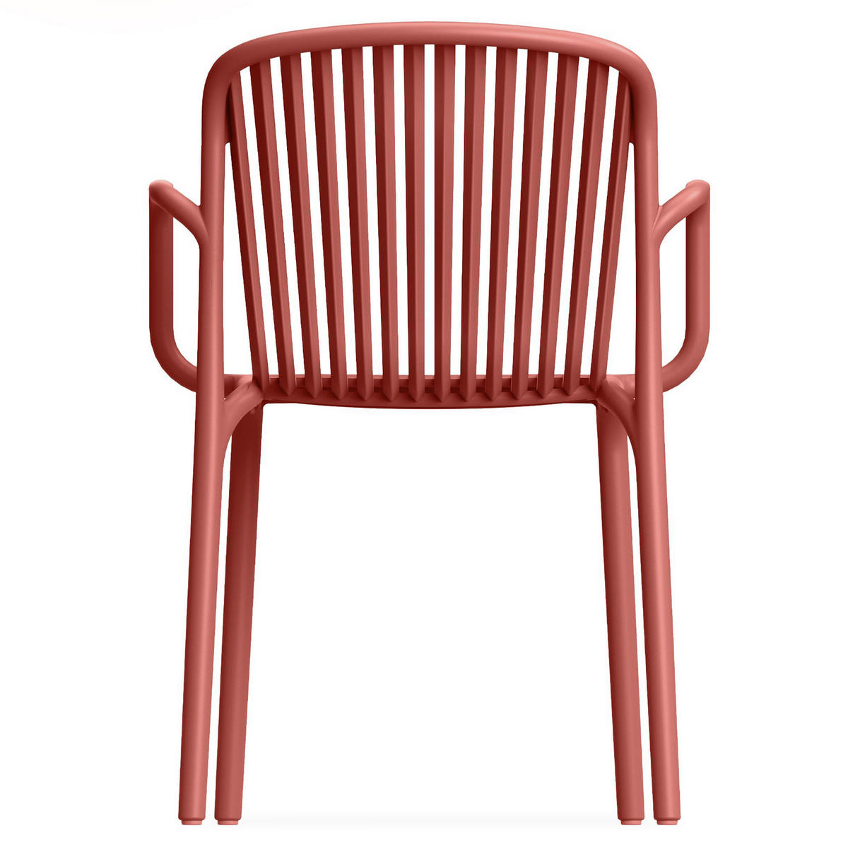 GARTENSTUHL FICCARI 4-er Set, Rot - Rot, Kunststoff (57.5/82.5/53cm) - KONSIMO®
